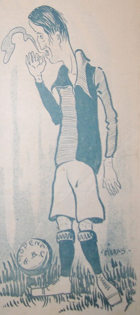 Luigi Ventura in una caricatura del 1912 di Mario Vellani Marchi. 