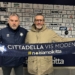 Stefano Paraluppi, responsabile tecnico del settore giovanile della Cittadella Vis Modena col vipresdiente Michele Marchesini
