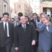 Nella fotografia di Alessandro Fiocchi, un'immagine di Silvio Berlusconi in centro a Modena nel marzo del 1999