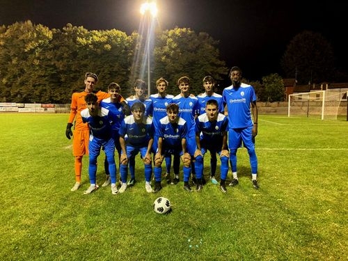 L'United Carpi schierata nella sfida col Cavezzo