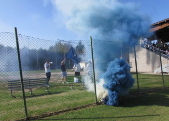 Gli ultras della Cittadella nella partita col Nibbiano