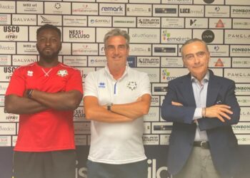 A destra Piefranco Casadio, qui col presidente della Cittadella Marco Lei