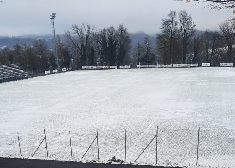Si presentava così stamattina il campo di Carpineti