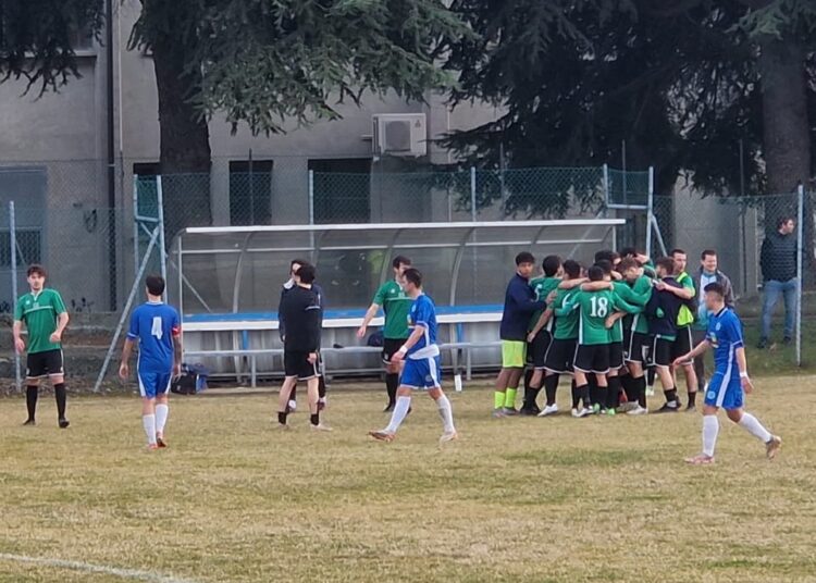 Roteglia-Corlo 1-2: l'esultanza del Corlo