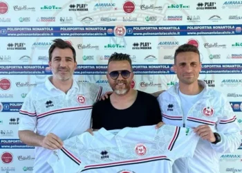 Nonantola: Paolo Pignatti (viceallenatore), Franco De Luca (ds), Marco Bellini (allenatore):