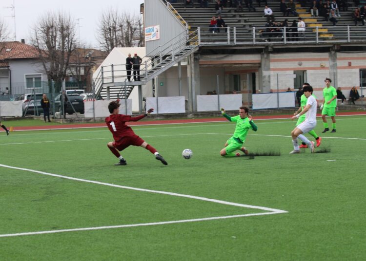 Il gol do Fontana (ph Baraldini)
