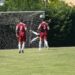 La splendida punizione di Viscomi per l'1-0 della Fidentina (ph Messori)