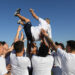 Mister Salmi (Cittadella) festeggiato dopo la promozione