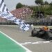 Red Bull driver Max Verstappen of the Netherlands crosses the finish line to win the Italy's Emilia Romagna Formula One Grand Prix race at the Dino and Enzo Ferrari racetrack in Imola, Italy, Sunday, May 19, 2024. (AP Photo/Luca Bruno, Pool)