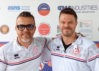 Nonantola, il ds De Luca con mister Rosi