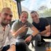 Da sinistra: il portiere del Lama Nicola Simoni ed i dirigenti Emanuele Contri e Matteo Bedini