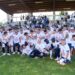 La Cittadella mentre festeggia la D sotto la tribuna dell'Allegretti di San Damaso