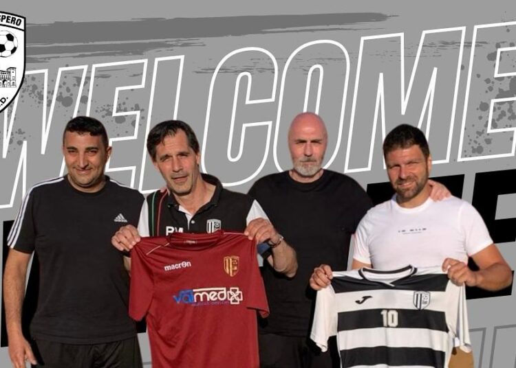 Enzo Cestari (vicepresidente),  Massimiliano Bisi (presidente), Alessandro Melli (mister), e Marco Rossi (dirigente sportivo)