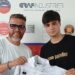 Il ds Francesco De Luca con il nuovo acquisto Davide Stefani