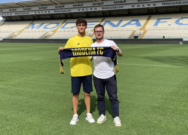 Jacopo Surricchio con Enea Corsi, Responsabile Tecnico del Settore Giovanile del Modena
