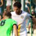 L'attaccante della Mirandolese Matteo Cavicchioli in azione contro la Fox Junior