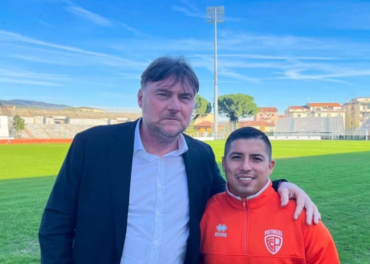 Pistoia: Luis Maldonado col ds Massimo Taibi (ex Modena)