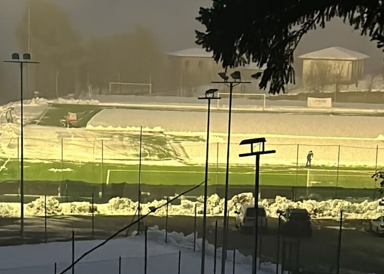 Il campo di Polinago si presentava così oggi