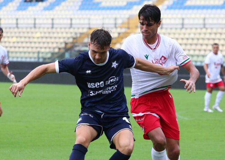 Una fase di Cittadella-Piacenza 2-1 dell'andata giocata al Braglia