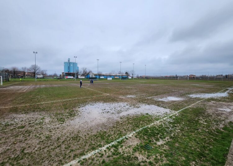 Ecco come si presentava domenica il campo Zambelli di Corlo