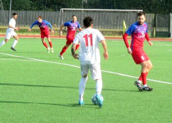 Marconi, autore del gol del San Felice, in azione contro il Casalgrande (ph Tosatti)