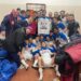 Bomber Attolini (FalkGalileo) festeggiato a fine gara per i 200 gol in carriera