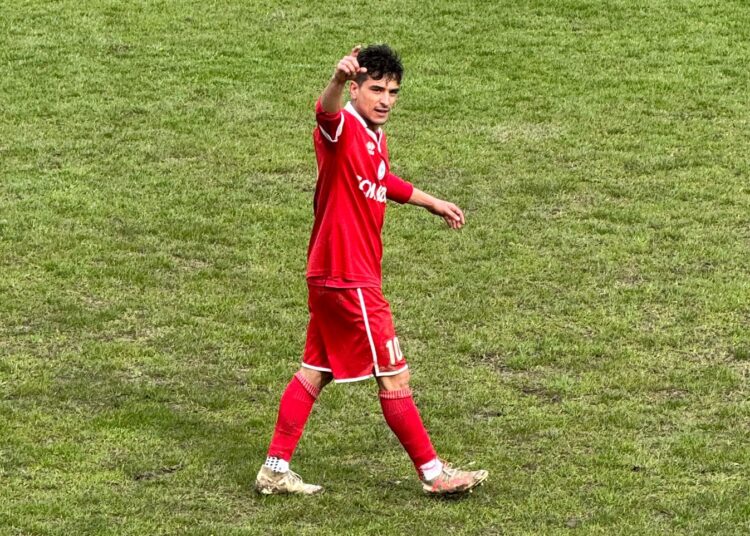 Rizzo dopo il gol a Campagnola
