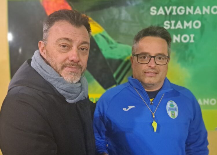 Il dg Fiorini con mister Santini