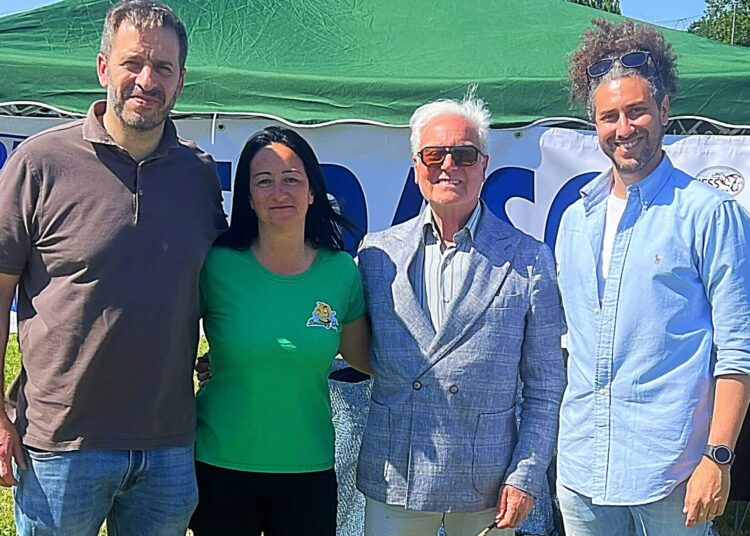 Da sx: il sindaco di Argenta, Andrea Baldini, Daniela Scanelli, Vicepresidente vicaria FIDASC per l'Emilia-Romagna, Felice Buglione, Presidente Federale Nazionale FIDASC, Ivan Golinelli, Presidente Federale FIDASC per l'Emilia-Romagna