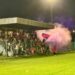 La tribuna del "Gualdi" di San Possidonio, gremita ieri sera