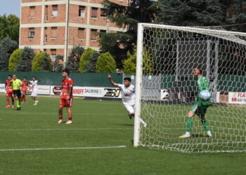 Bertetti esulta dopo l'1-1