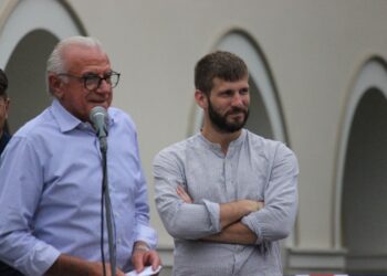 Il presidente della Spezzanese Attilio Milani col sindaco di Fiorano Marco Biagini