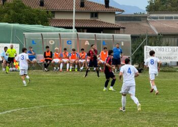 Una fase della partita di Monteombraro