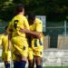 La Mirandolese dopo un gol contro il Cavezzo (ph Ilaria Luppi)