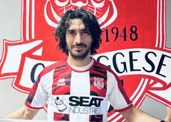 Alberto Formato con la maglia della Correggese