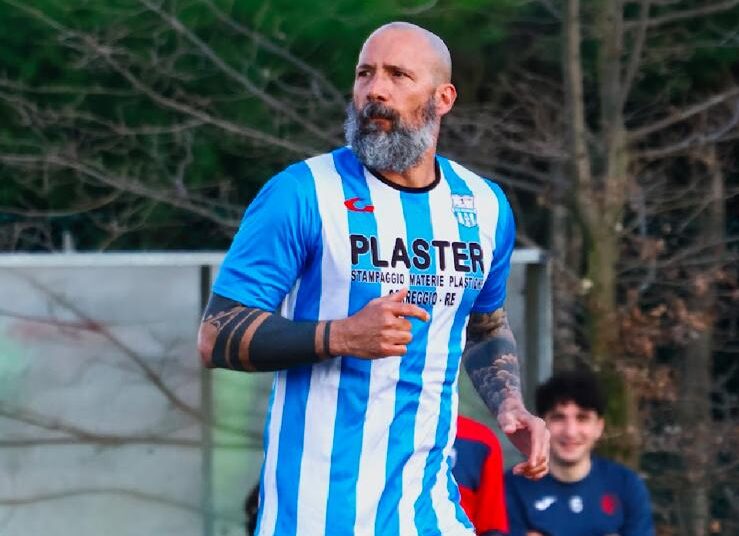 Marc Bonissone domenica in campo con la maglia del San Prospero Correggio