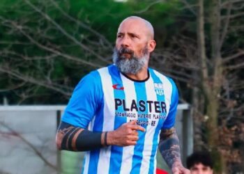 Marc Bonissone domenica in campo con la maglia del San Prospero Correggio