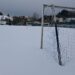 Il campo di Monteombraro si presentava così oggi (8 cm di neve)