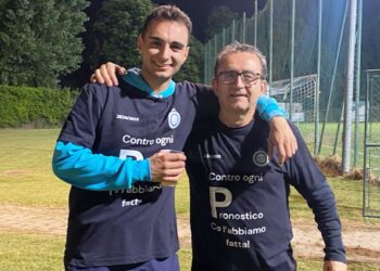Il presidente del Maranello Giovanni Morandi col figlio Matteo, vicepresidente