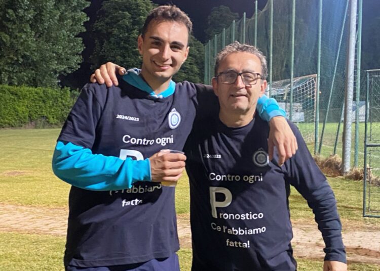 Il presidente del Maranello Giovanni Morandi col figlio Matteo, vicepresidente