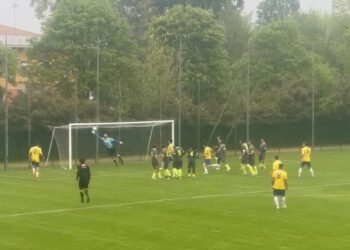 La parata di Bigi sulla punizione dalla quale scaturisce poi il gol della Campeginese