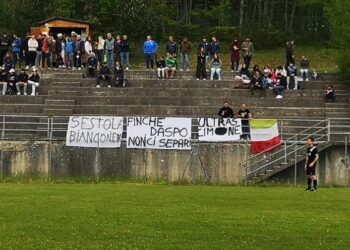 Gli ultras del Cimone nella gara contro il Magreta