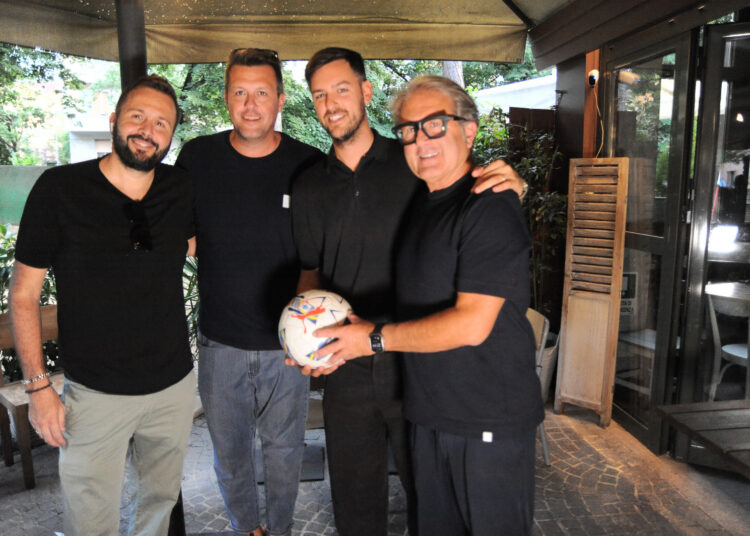 Da sinistra Fabrizio Ascari (nuovo direttore tecnico), Gianluca Venturelli (team manager), Matteo Di Bonaventura (direttore generale) e Gian Lauro Morselli (patron)
